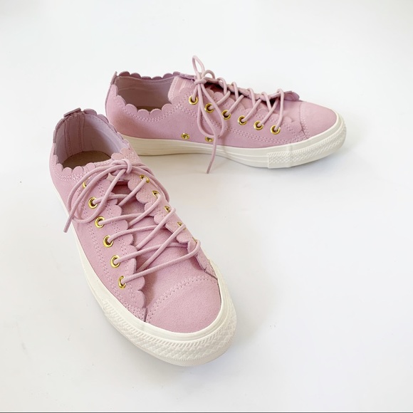 Converse Chuck Taylor All Star Pink Suede Sneakers - Picture 2 of 8